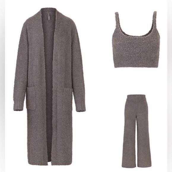 SKIMS Cozy Plus 3 Piece Pant set in grey - Picture 1 of 10
